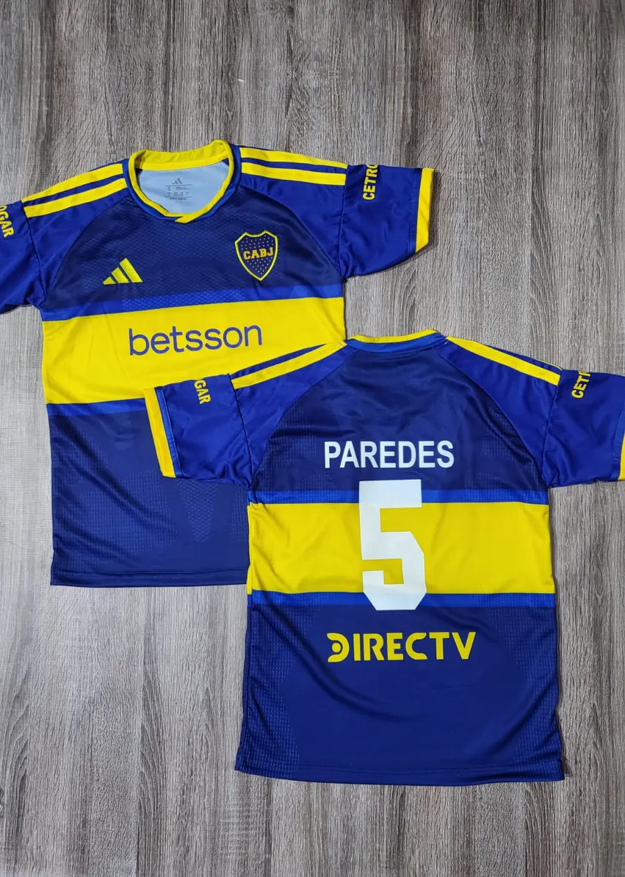 Camiseta Fútbol Boca Bordada